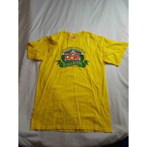 Dole Plantation Hawaii T-Shirt Yellow Mens Medium Yellow Graphic Print Souvenier